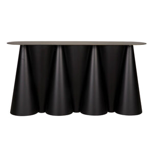 Noir Salt and Pepper Console, Black Steel-Noir Furniture-Blue Hand Home