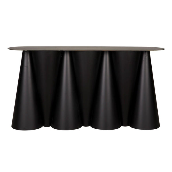 Noir Salt and Pepper Console, Black Steel-Noir Furniture-Blue Hand Home
