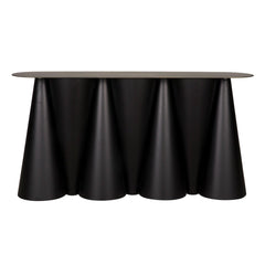 Noir Salt and Pepper Console, Black Steel-Noir Furniture-Blue Hand Home