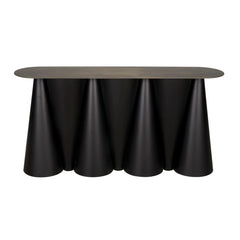 Noir Salt and Pepper Console, Black Steel-Noir Furniture-Blue Hand Home