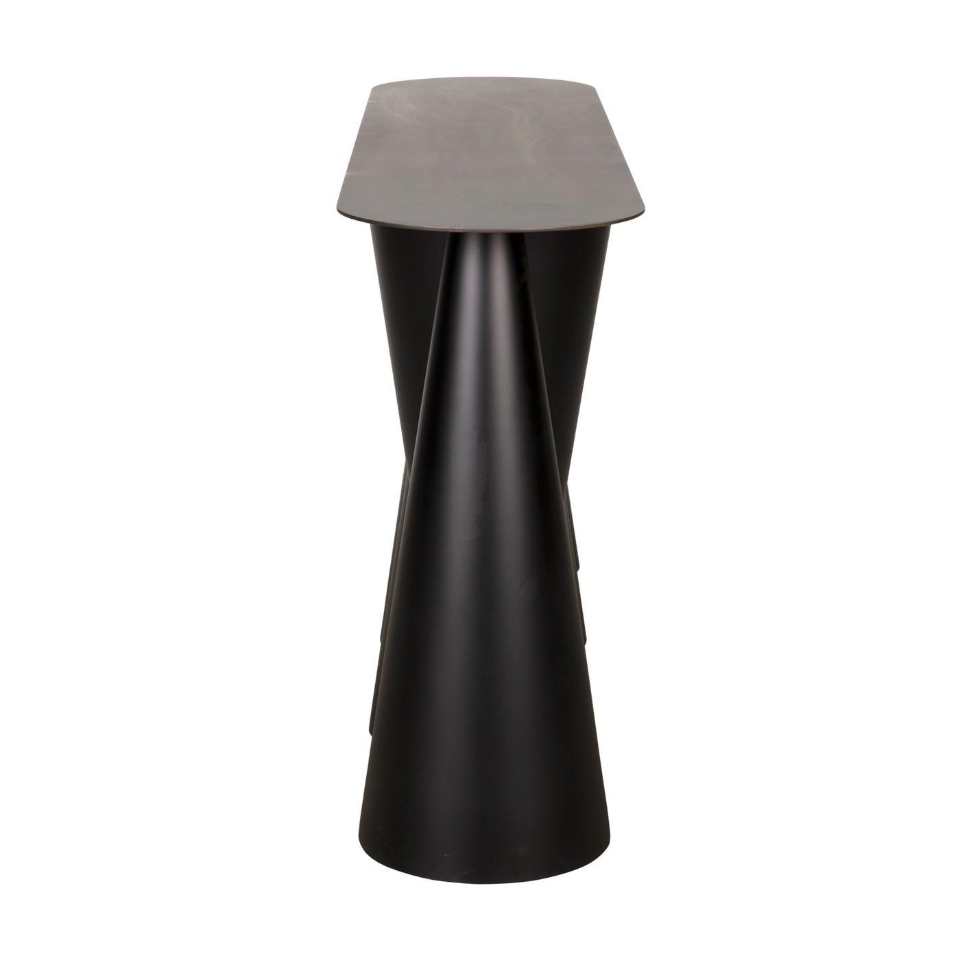 Noir Salt and Pepper Console, Black Steel-Noir Furniture-Blue Hand Home