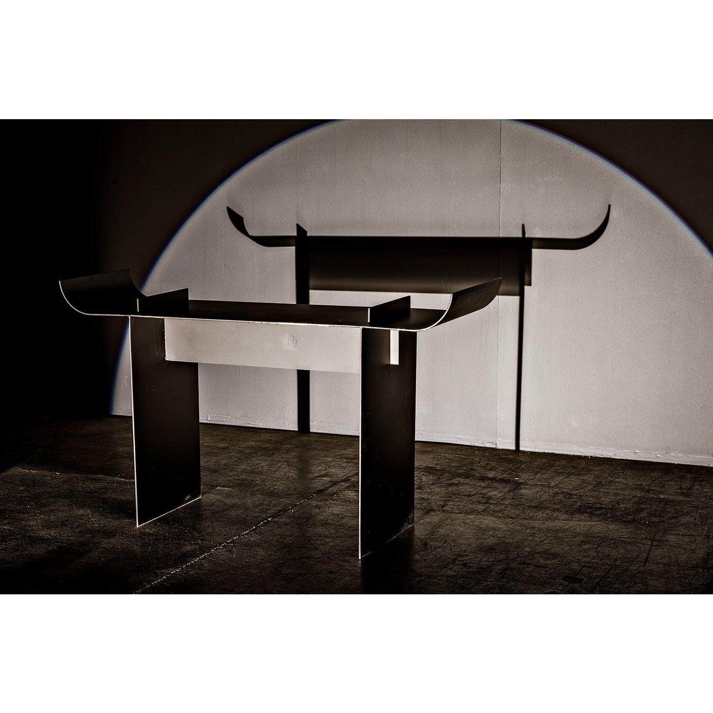 Noir Satori Console, Black Steel-Noir Furniture-Blue Hand Home