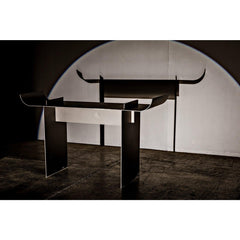 Noir Satori Console, Black Steel-Noir Furniture-Blue Hand Home