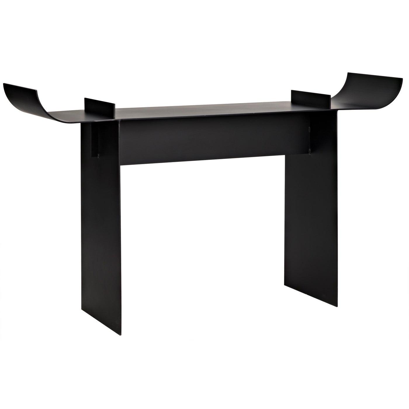 Noir Satori Console, Black Steel-Noir Furniture-Blue Hand Home