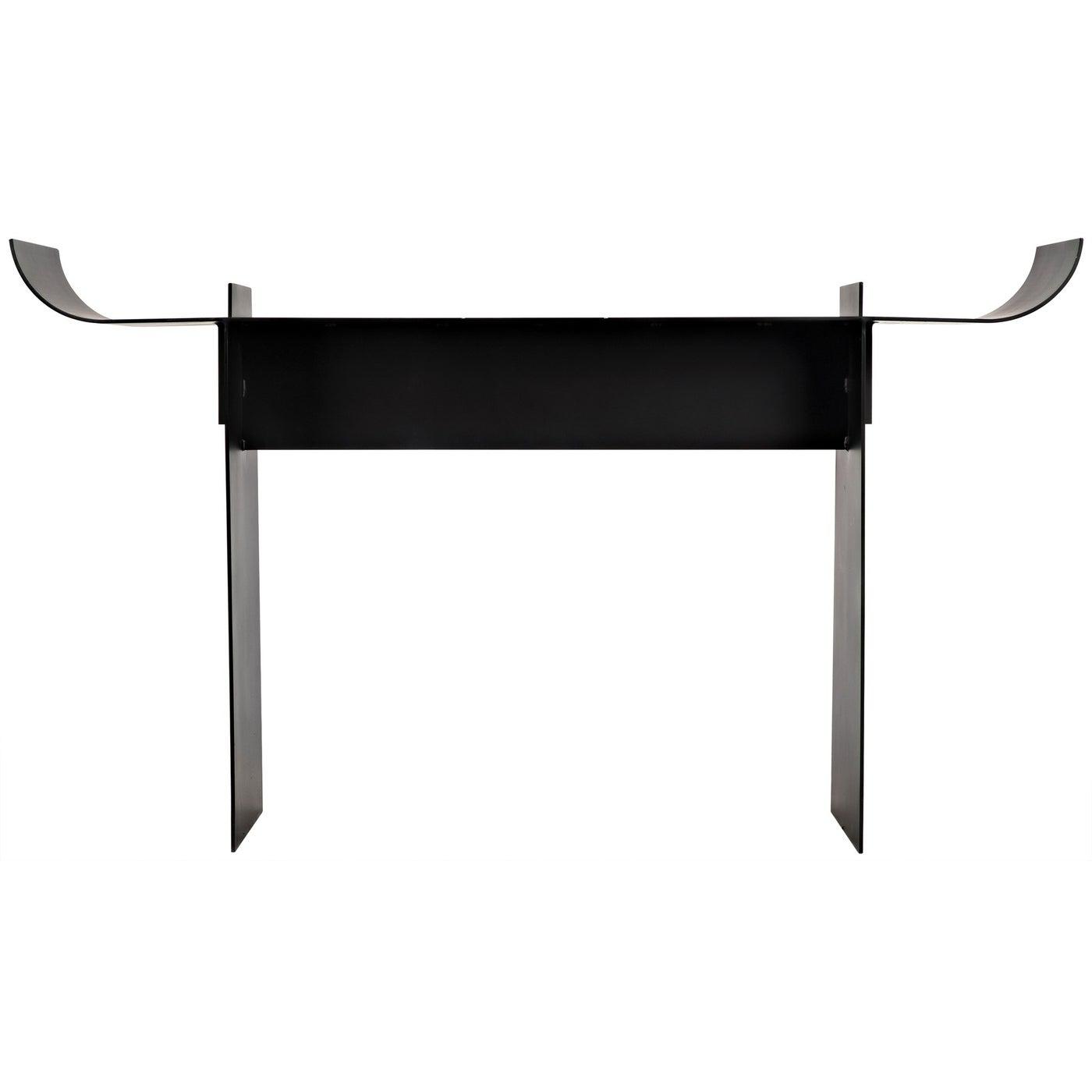 Noir Satori Console, Black Steel-Noir Furniture-Blue Hand Home