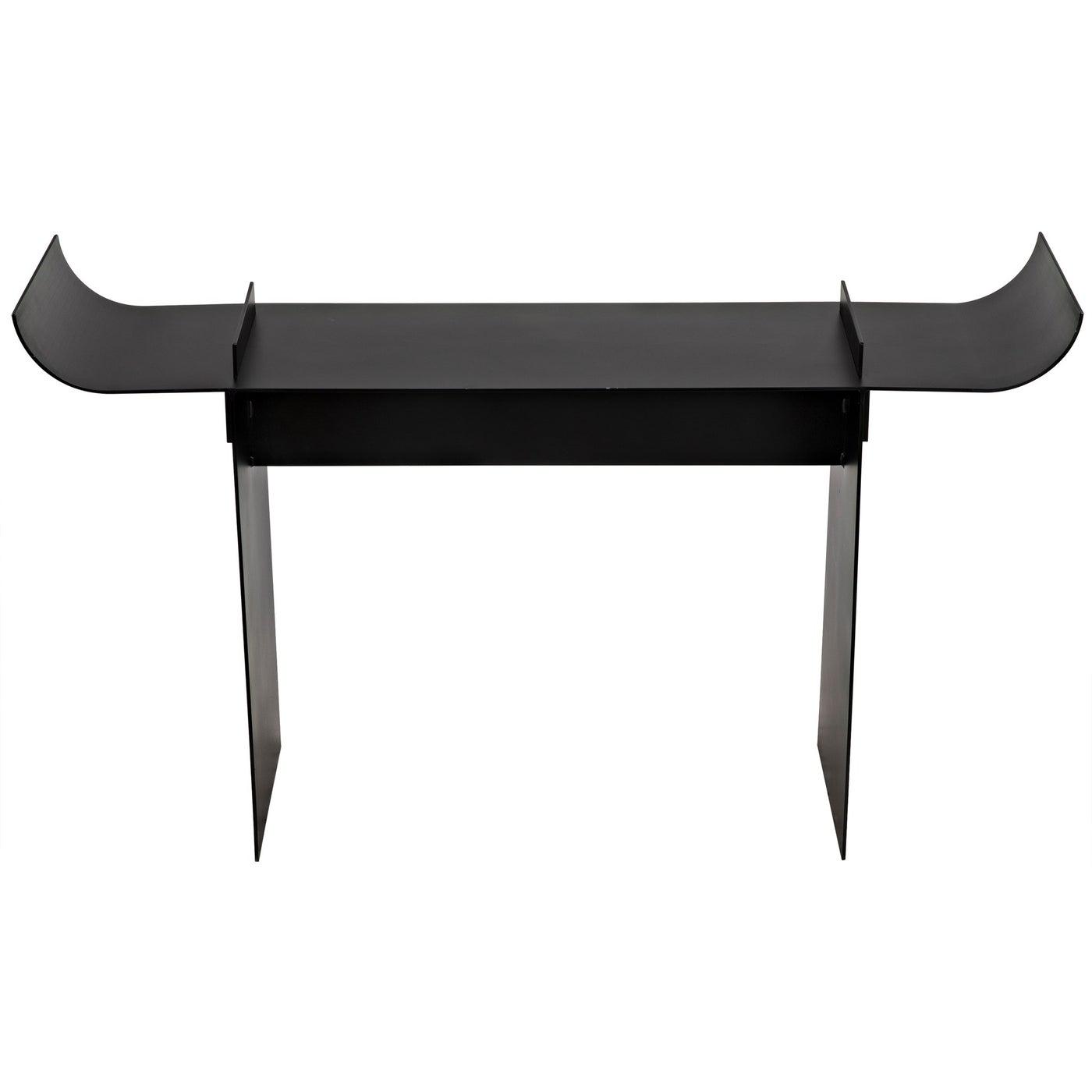 Noir Satori Console, Black Steel-Noir Furniture-Blue Hand Home