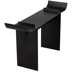 Noir Satori Console, Black Steel-Noir Furniture-Blue Hand Home