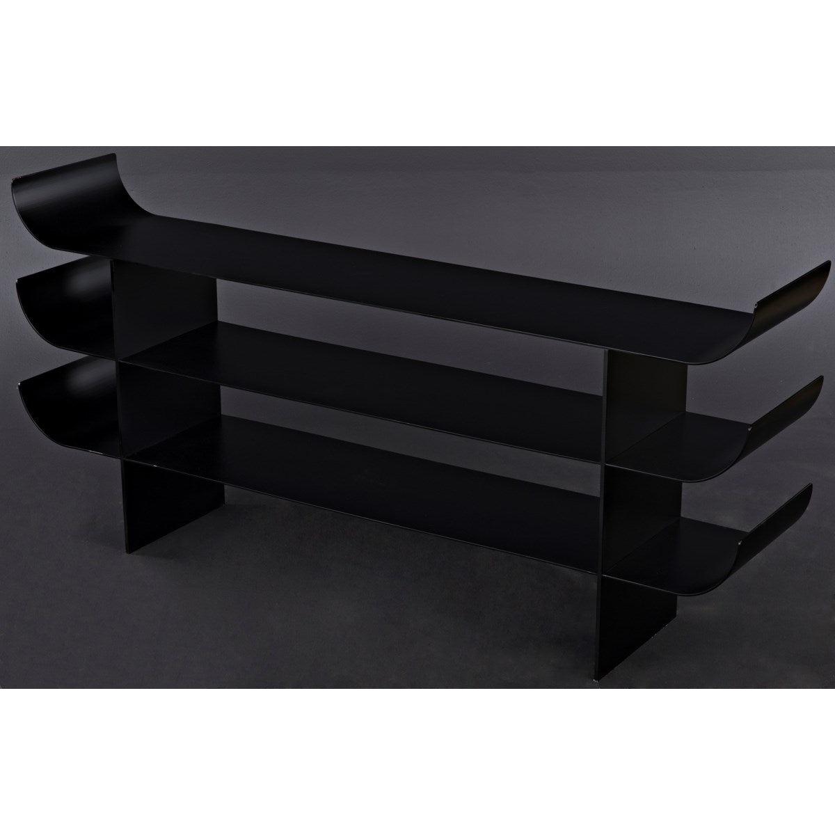 Noir Kyoto Console, Black Metal-Noir Furniture-Blue Hand Home