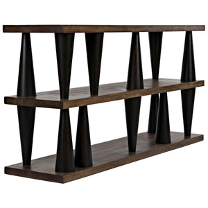Noir Mood Console, Ebony/Dark Walnut-Noir Furniture-Blue Hand Home
