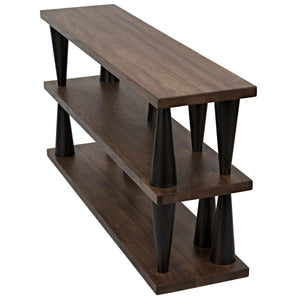Noir Mood Console, Ebony/Dark Walnut-Noir Furniture-Blue Hand Home