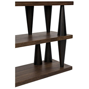 Noir Mood Console, Ebony/Dark Walnut-Noir Furniture-Blue Hand Home