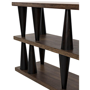 Noir Mood Console, Ebony/Dark Walnut-Noir Furniture-Blue Hand Home