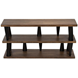 Noir Mood Console, Ebony/Dark Walnut-Noir Furniture-Blue Hand Home
