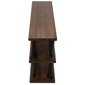 Noir Mood Console, Ebony/Dark Walnut-Noir Furniture-Blue Hand Home