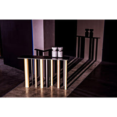 Noir Tessio Console, Steel-Noir Furniture-Blue Hand Home