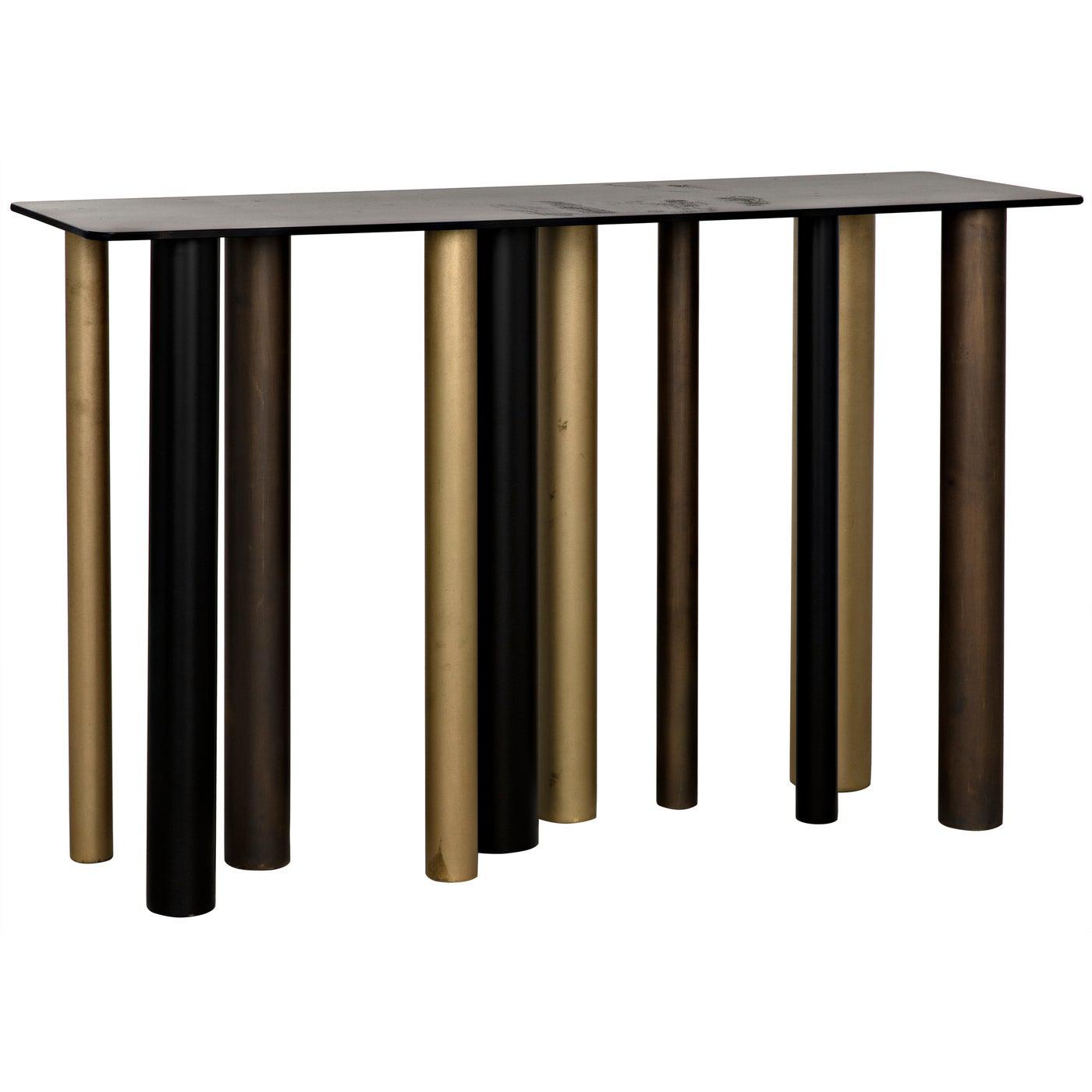 Noir Tessio Console, Steel-Noir Furniture-Blue Hand Home