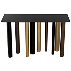 Noir Tessio Console, Steel-Noir Furniture-Blue Hand Home