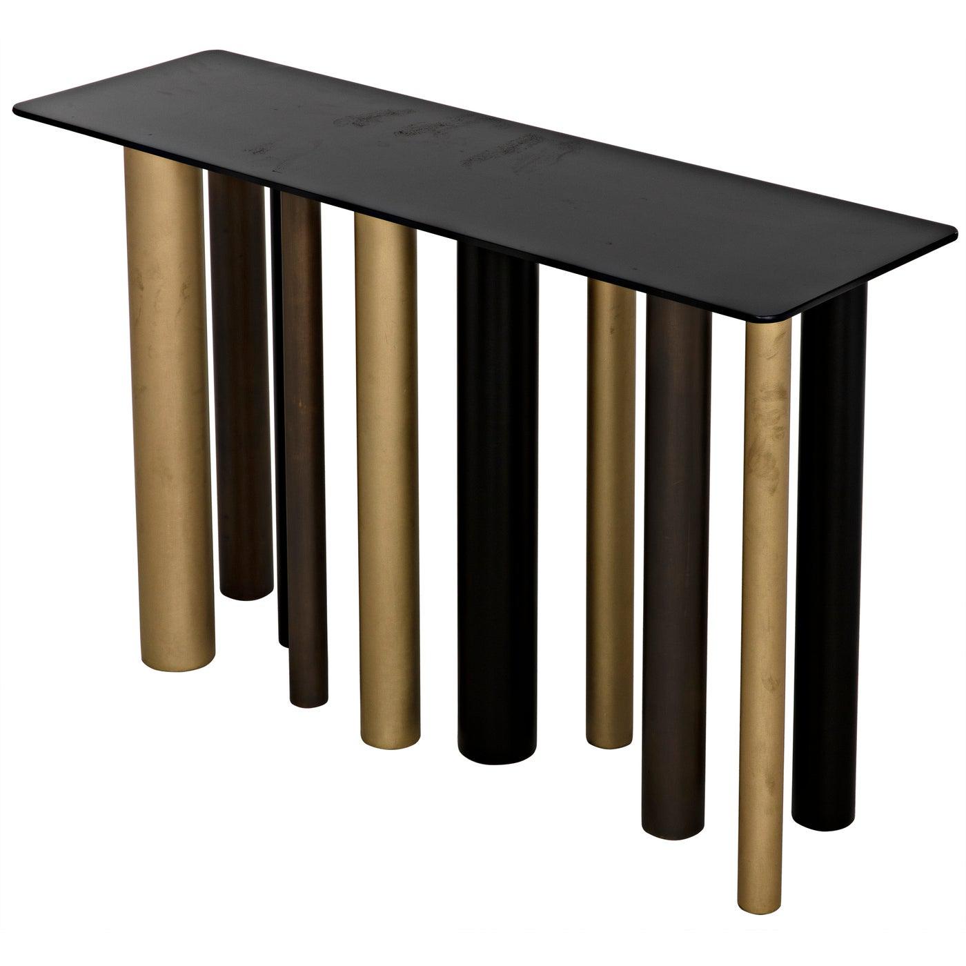 Noir Tessio Console, Steel-Noir Furniture-Blue Hand Home