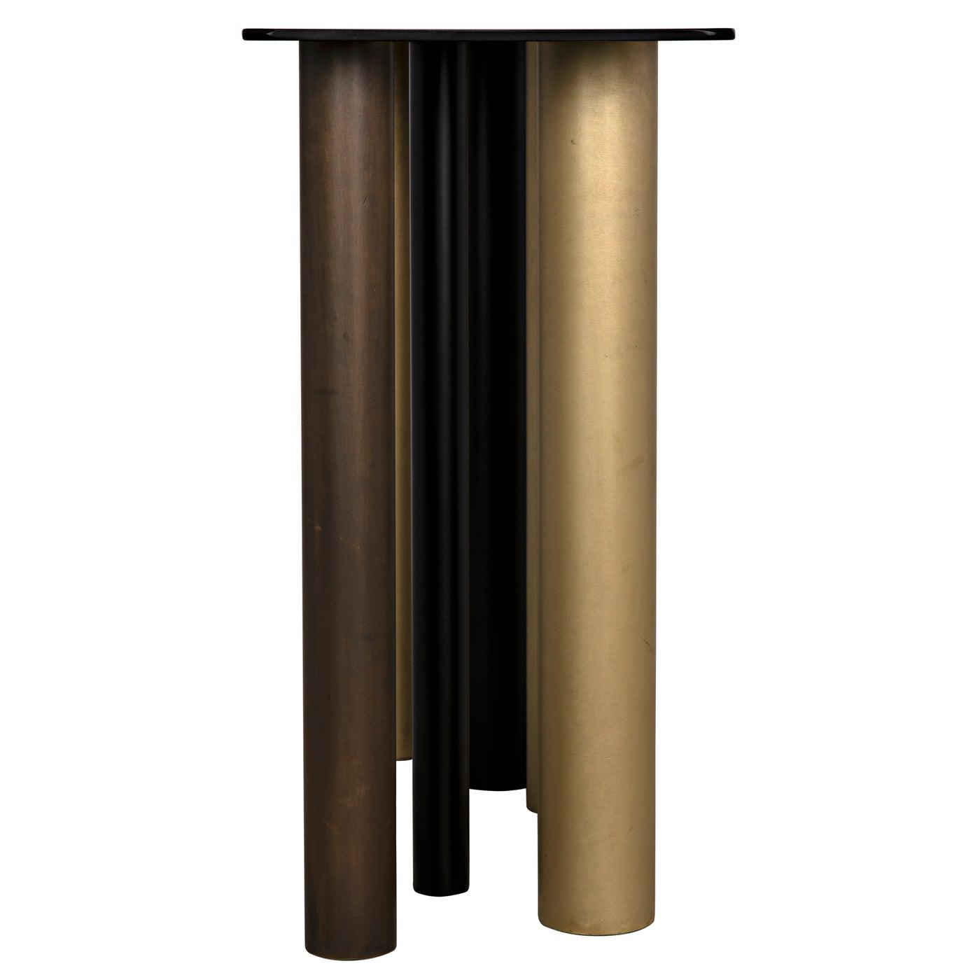 Noir Tessio Console, Steel-Noir Furniture-Blue Hand Home