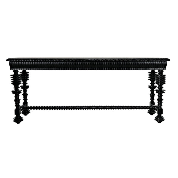 Noir Portuguese Console, Hand Rubbed Black-Noir Furniture-Blue Hand Home