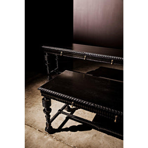 Noir Portuguese Console, Hand Rubbed Black-Noir Furniture-Blue Hand Home