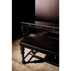 Noir Portuguese Console, Hand Rubbed Black-Noir Furniture-Blue Hand Home
