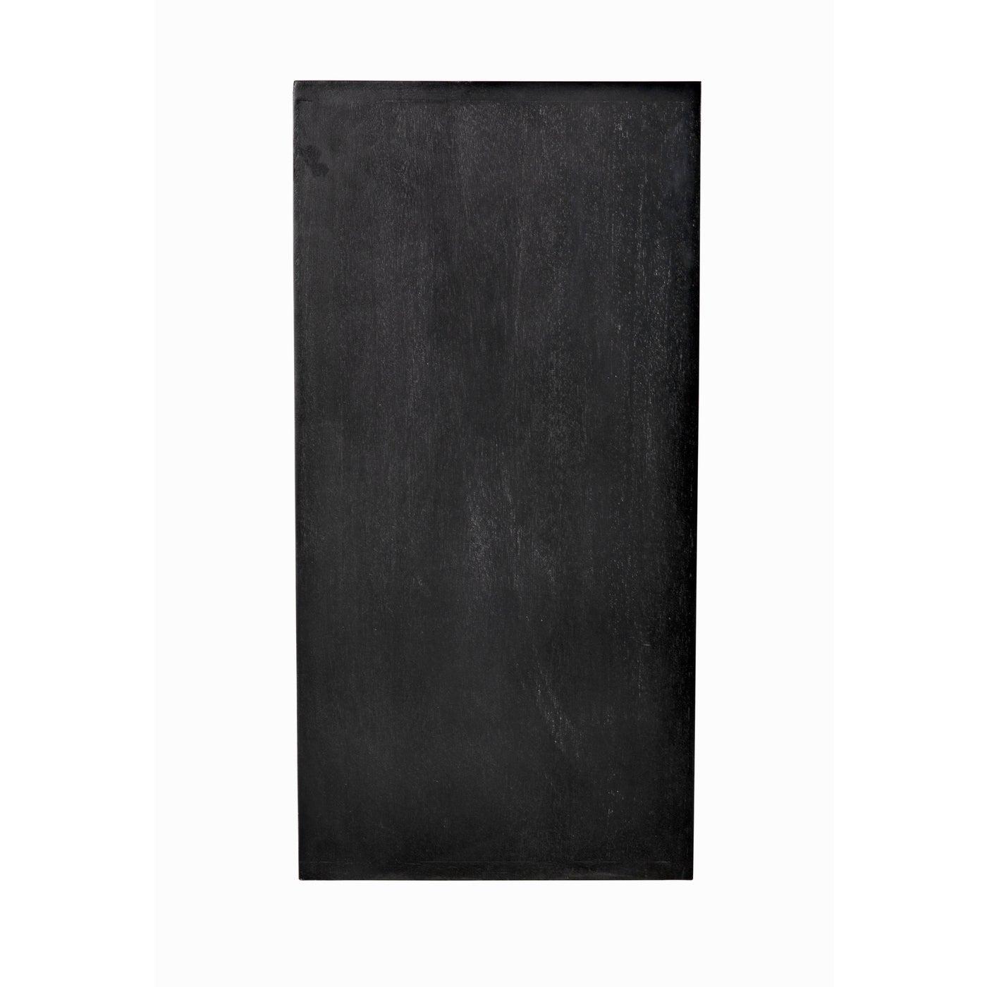 Noir Messer Shelf, Hand Rubbed Black and Gray Wash-Noir Furniture-Blue Hand Home