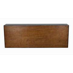 Noir Messer Shelf, Hand Rubbed Black and Gray Wash-Noir Furniture-Blue Hand Home