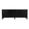 Noir Weston Sideboard, Hand Rubbed Black with Light Brown Trim-Noir Furniture-Blue Hand Home