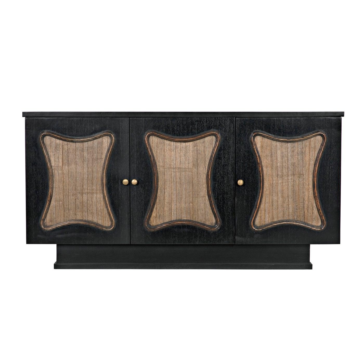 St Helens Sideboard, Hand Rubbed Black with Mindi Details