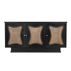 St Helens Sideboard, Hand Rubbed Black with Mindi Details