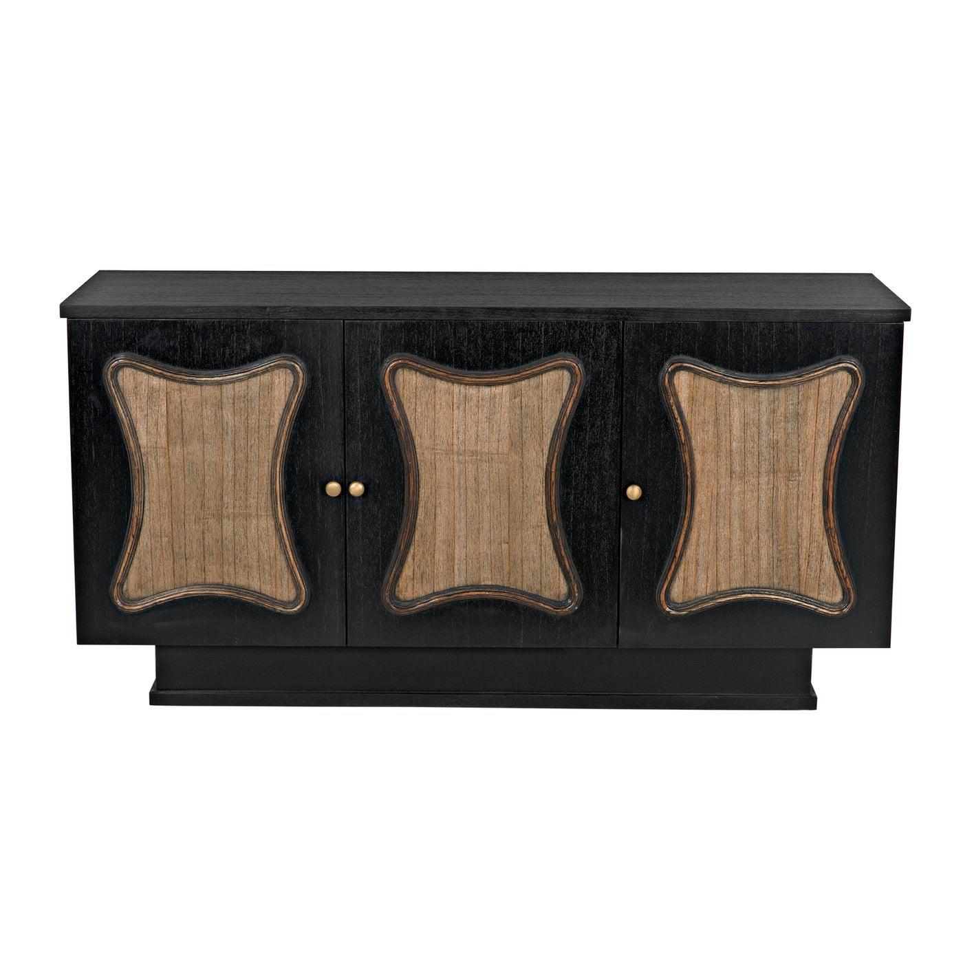 St Helens Sideboard, Hand Rubbed Black with Mindi Details