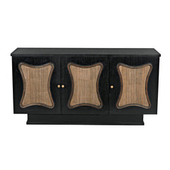 St Helens Sideboard, Hand Rubbed Black with Mindi Details