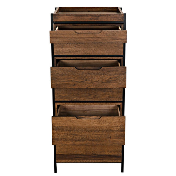 Seoul Tallboy-Noir Furniture-Blue Hand Home