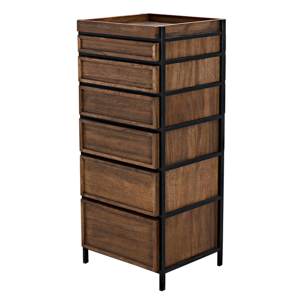 Seoul Tallboy-Noir Furniture-Blue Hand Home
