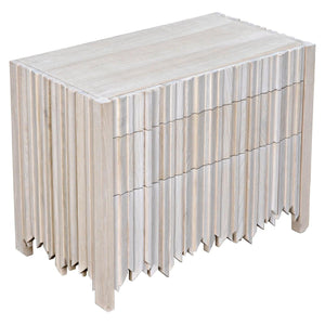 Desdemona 3 Drawer Chest, Bleached Elm-Noir Furniture-Blue Hand Home