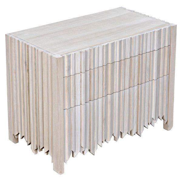 Desdemona 3 Drawer Chest, Bleached Elm-Noir Furniture-Blue Hand Home