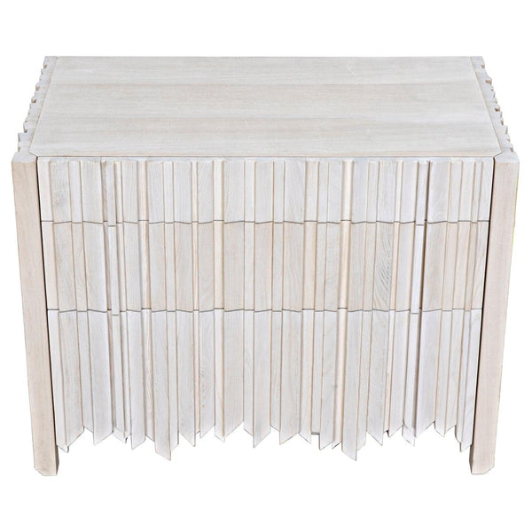 Desdemona 3 Drawer Chest, Bleached Elm-Noir Furniture-Blue Hand Home