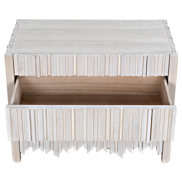Desdemona 3 Drawer Chest, Bleached Elm-Noir Furniture-Blue Hand Home