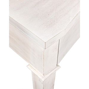 Noir Curba Desk, White Wash-Noir Furniture-Blue Hand Home