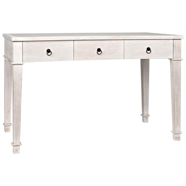 Noir Curba Desk, White Wash-Noir Furniture-Blue Hand Home