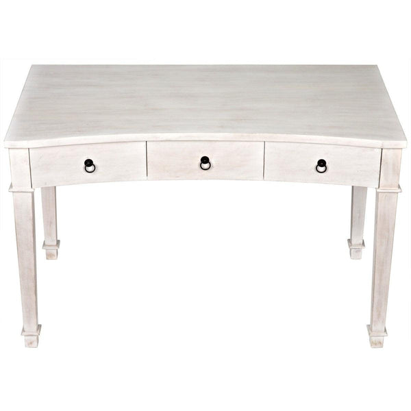 Noir Curba Desk, White Wash-Noir Furniture-Blue Hand Home