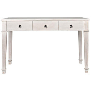 Noir Curba Desk, White Wash-Noir Furniture-Blue Hand Home