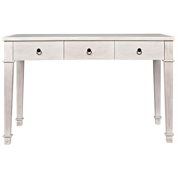 Noir Curba Desk, White Wash-Noir Furniture-Blue Hand Home