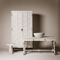 Portuguese Desk, Small, Solid White