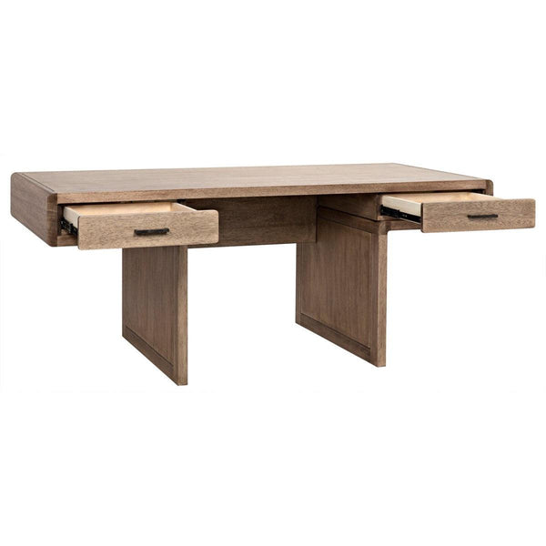 Noir Furniture Degas Desk, Washed Walnut-Noir Furniture-Blue Hand Home
