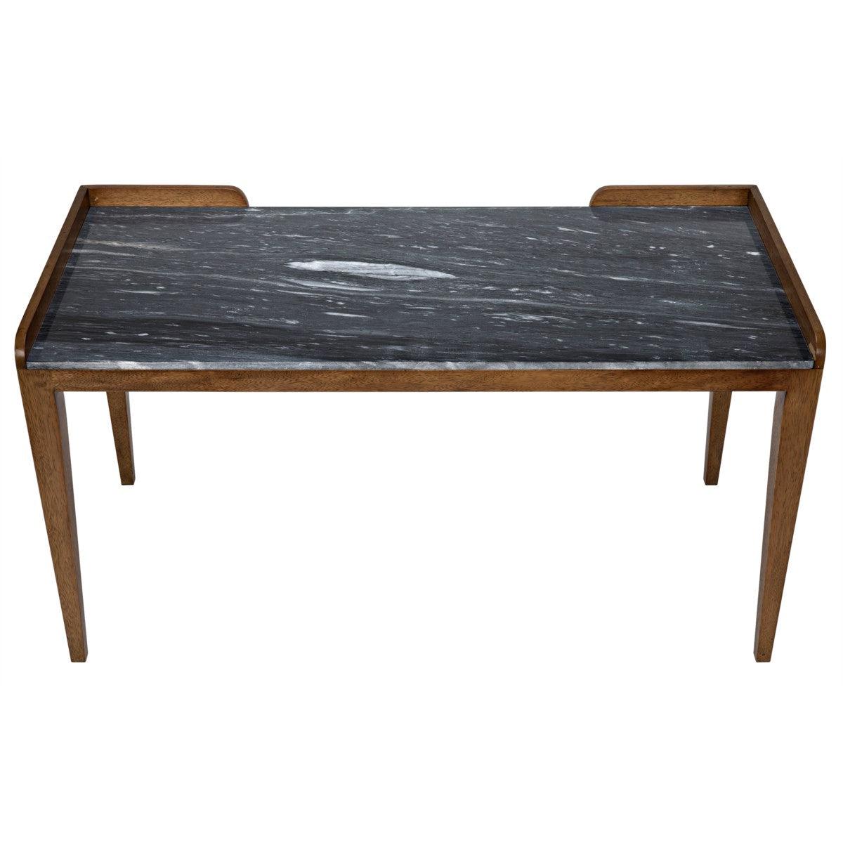 Noir Furniture Wod Ward Desk, Dark Walnut with Stone Top-Noir Furniture-Blue Hand Home