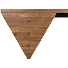 Noir Furniture Tetramo Desk, Dark Walnut-Noir Furniture-Blue Hand Home