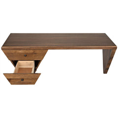 Noir Furniture Tetramo Desk, Dark Walnut-Noir Furniture-Blue Hand Home