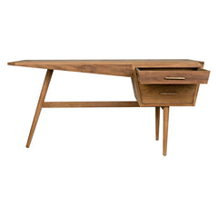 Noir Jetson Desk, Teak-Noir Furniture-Blue Hand Home